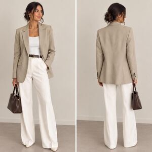 Talbots Wool Tan blazer Size 8 - old money timeless vintage like new